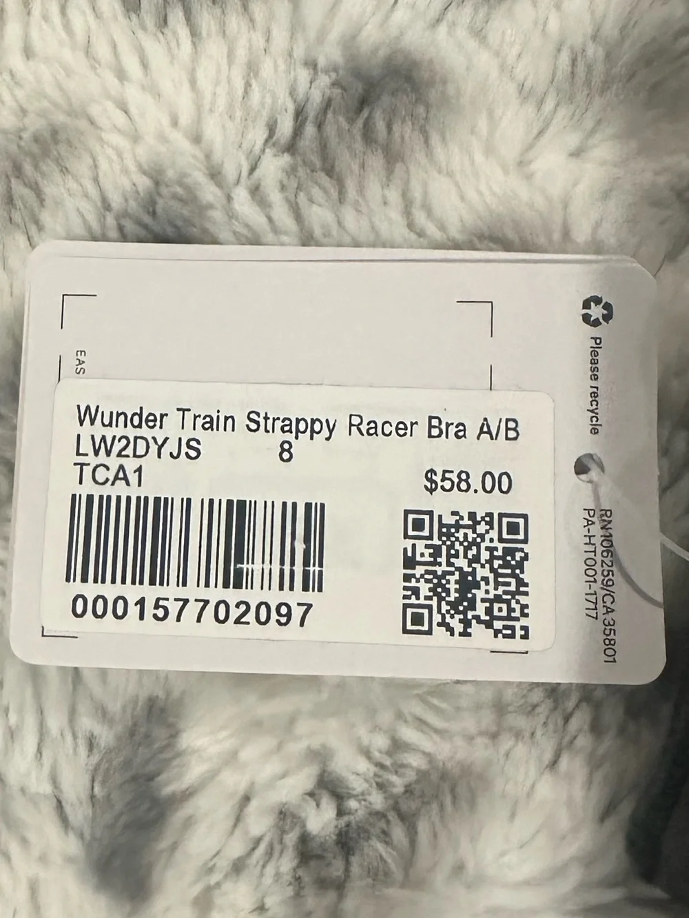 lululemon athletica Black Camo Sports Bra Wunder Train Strappy Racer Bra  NWT